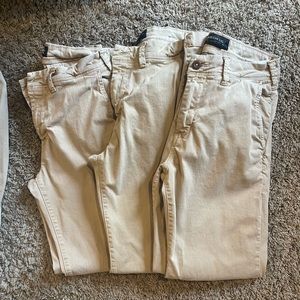 American Eagle khakis 30 x 32 gently worn extreme flex. Lot of three